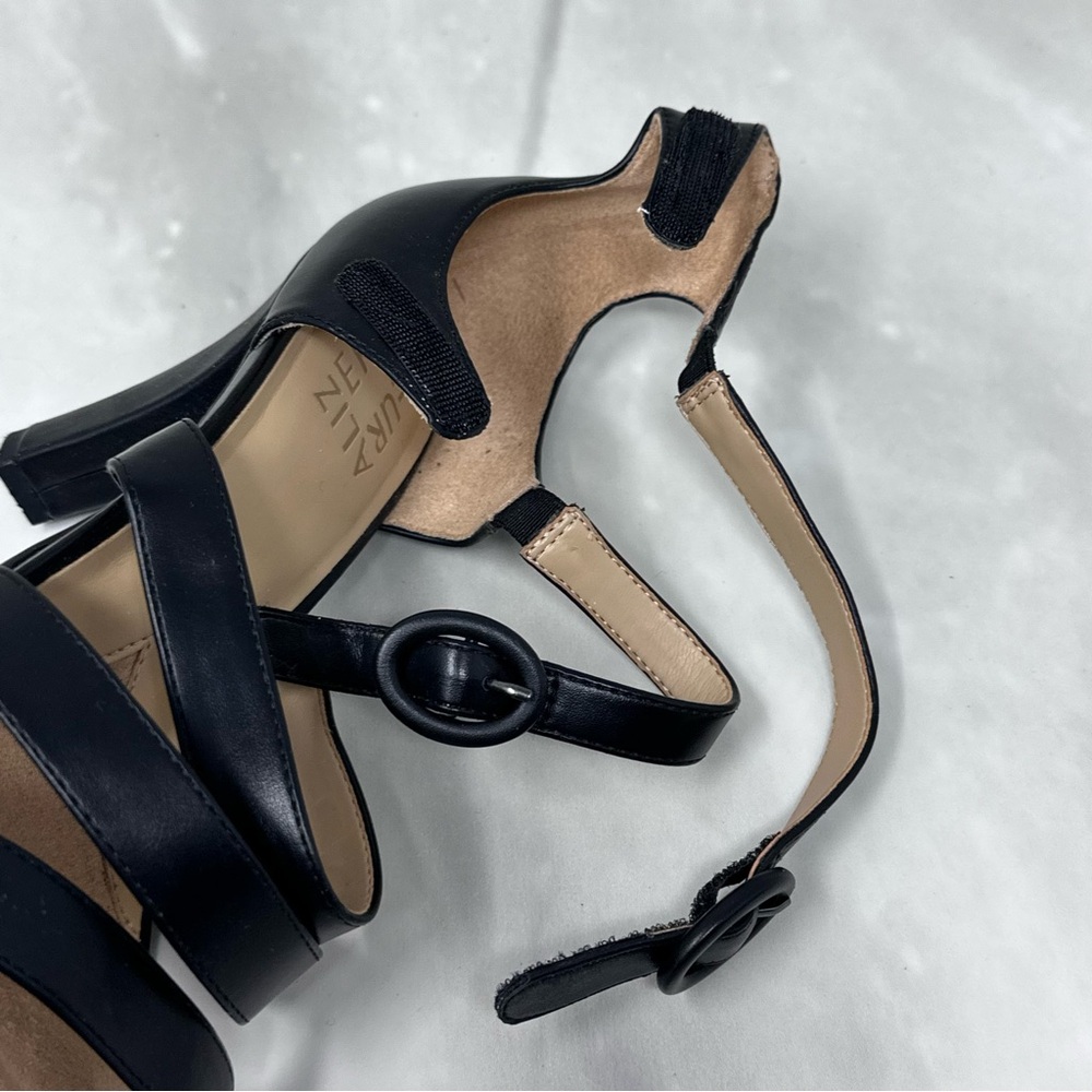 Naturalizer Dessie Black Strappy Pump High Heel 8 - Picture 8 of 13